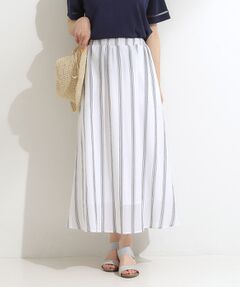 SHOO・LA・RUE / シューラルー ロング・マキシ丈スカート | ふんわり軽やか ストライプギャザースカート
