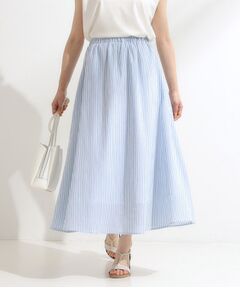 SHOO・LA・RUE / シューラルー ロング・マキシ丈スカート | ふんわり軽やか ストライプギャザースカート