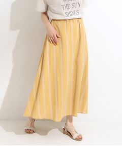 SHOO・LA・RUE / シューラルー ロング・マキシ丈スカート | ふんわり軽やか ストライプギャザースカート