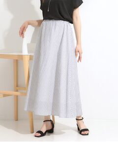 SHOO・LA・RUE / シューラルー ロング・マキシ丈スカート | ふんわり軽やか ストライプギャザースカート