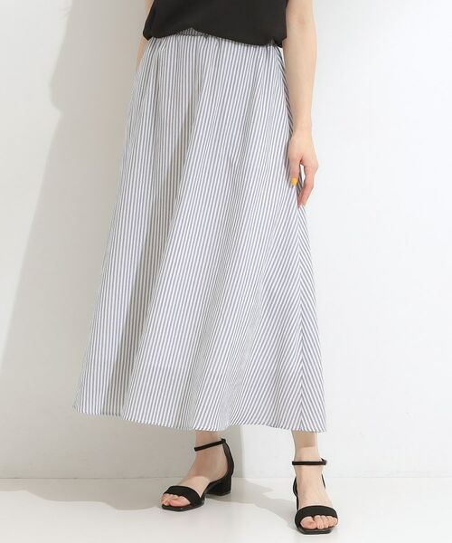SHOO・LA・RUE / シューラルー ロング・マキシ丈スカート | ふんわり軽やか ストライプギャザースカート | 詳細1