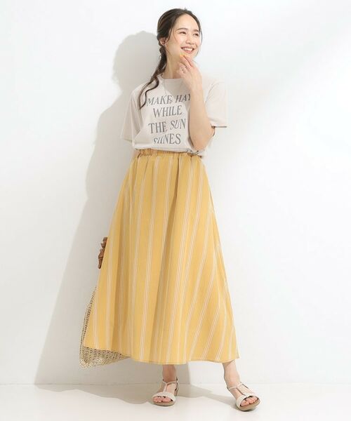 SHOO・LA・RUE / シューラルー ロング・マキシ丈スカート | ふんわり軽やか ストライプギャザースカート | 詳細11