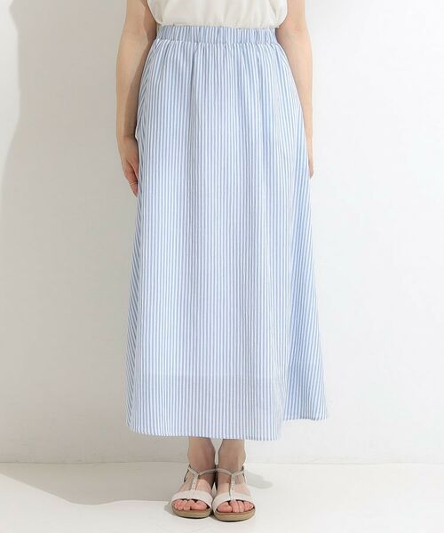 SHOO・LA・RUE / シューラルー ロング・マキシ丈スカート | ふんわり軽やか ストライプギャザースカート | 詳細17
