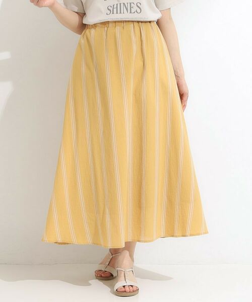 SHOO・LA・RUE / シューラルー ロング・マキシ丈スカート | ふんわり軽やか ストライプギャザースカート | 詳細9