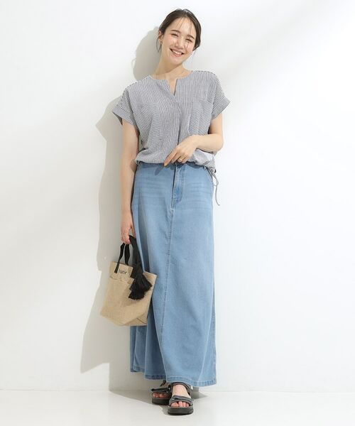 SHOO・LA・RUE / シューラルー デニムスカート | 【洗える/S-LL】大人カジュアル デニムロングスカート | 詳細3