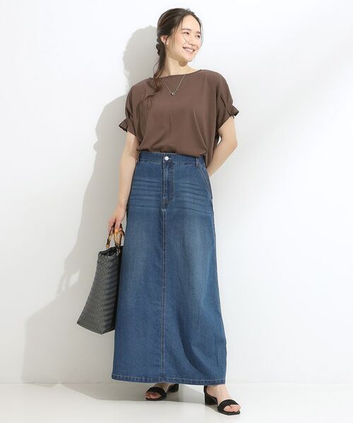 SHOO・LA・RUE / シューラルー デニムスカート | 【洗える/S-LL】大人カジュアル デニムロングスカート | 詳細7