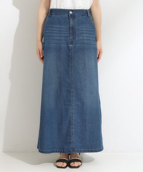 SHOO・LA・RUE / シューラルー デニムスカート | 【洗える/S-LL】大人カジュアル デニムロングスカート | 詳細9