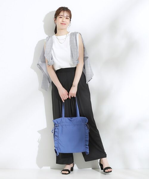 SHOO・LA・RUE / シューラルー トートバッグ | 【撥水/A4】大人も持てる フリル巾着トートバッグ | 詳細4