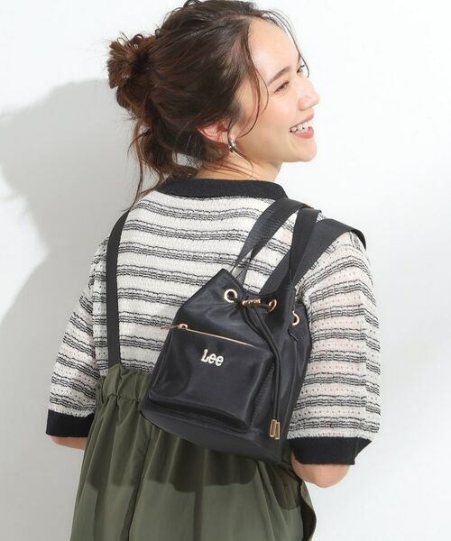 SHOO・LA・RUE / シューラルー ショルダーバッグ | 【Lee別注/撥水】巾着ショルダーバッグ(ブラック(019))