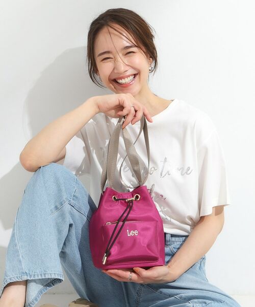 SHOO・LA・RUE / シューラルー ショルダーバッグ | 【Lee別注/撥水】巾着ショルダーバッグ(ピンク(074))