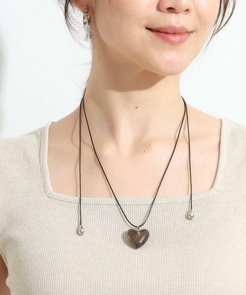 SHOO・LA・RUE / シューラルー ネックレス・ペンダント・チョーカー | 【マルチWAY】クリアハートネックレス | 詳細9