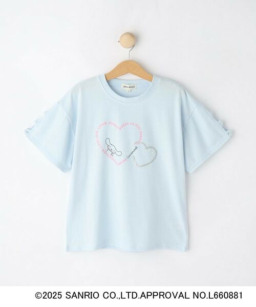 SHOO・LA・RUE/シューラルー 【サンリオキャラクターズ】袖デザインTシャツ サックスブルー(090) 15(150cm) SHOO・LA・RUE/シューラルー 【サンリオキャラクターズ】袖デザインTシャツ サックスブルー(090) 15(150cm)