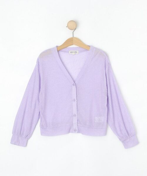 SHOO・LA・RUE / シューラルー カーディガン・ボレロ | シアーリブ編みニットソーカーディガン | 詳細1