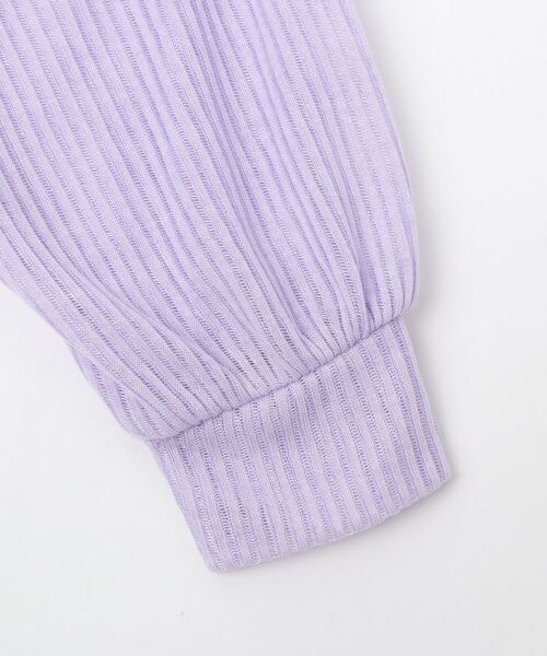 SHOO・LA・RUE / シューラルー カーディガン・ボレロ | シアーリブ編みニットソーカーディガン | 詳細4