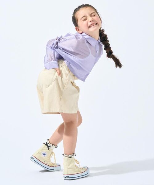 SHOO・LA・RUE / シューラルー ショート・ハーフ・半端丈パンツ | 【130-150cm】ハートモチーフに心ときめく ハイウエストショートパンツ | 詳細12