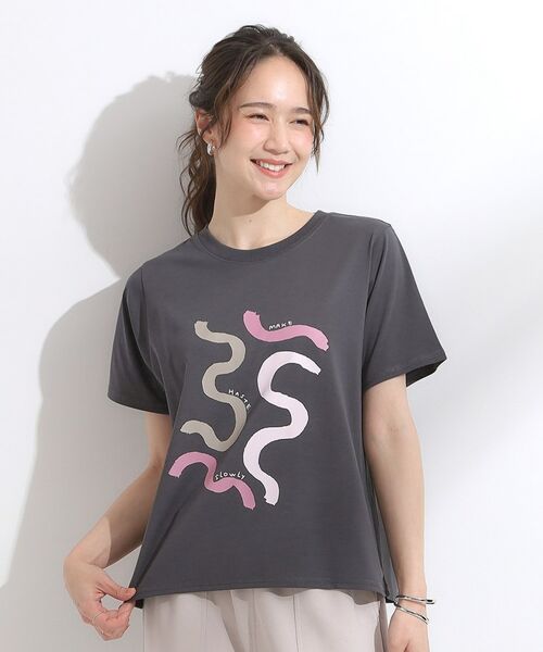 SHOO・LA・RUE / シューラルー Tシャツ | 【S-LL/ひんやり/汗ジミ軽減/UVカット】グラフィックアソートTシャツ | 詳細17