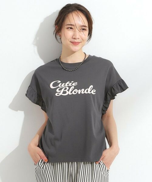 SHOO・LA・RUE / シューラルー Tシャツ | 【S-LL/汗ジミ軽減/ひんやり/UVカット】フリルTシャツ | 詳細1