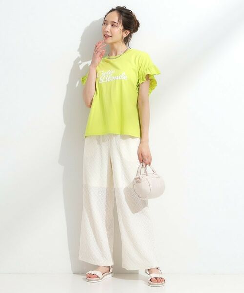 SHOO・LA・RUE / シューラルー Tシャツ | 【S-LL/汗ジミ軽減/ひんやり/UVカット】フリルTシャツ | 詳細11