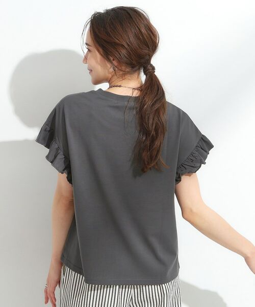 SHOO・LA・RUE / シューラルー Tシャツ | 【S-LL/汗ジミ軽減/ひんやり/UVカット】フリルTシャツ | 詳細2