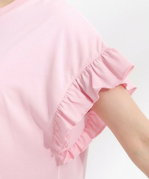SHOO・LA・RUE / シューラルー Tシャツ | 【S-LL/汗ジミ軽減/ひんやり/UVカット】フリルTシャツ | 詳細21