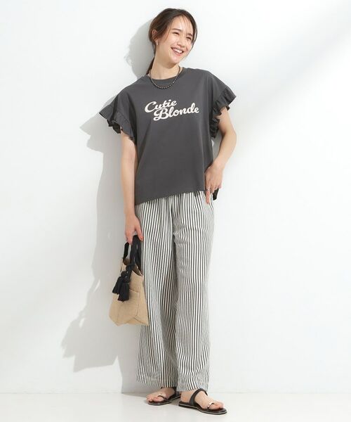 SHOO・LA・RUE / シューラルー Tシャツ | 【S-LL/汗ジミ軽減/ひんやり/UVカット】フリルTシャツ | 詳細3