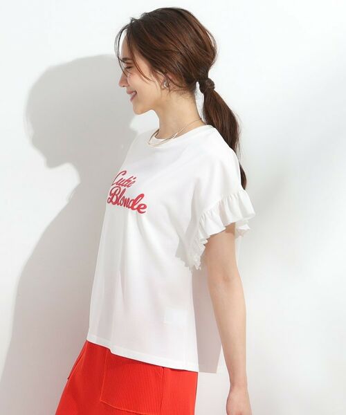 SHOO・LA・RUE / シューラルー Tシャツ | 【S-LL/汗ジミ軽減/ひんやり/UVカット】フリルTシャツ | 詳細6