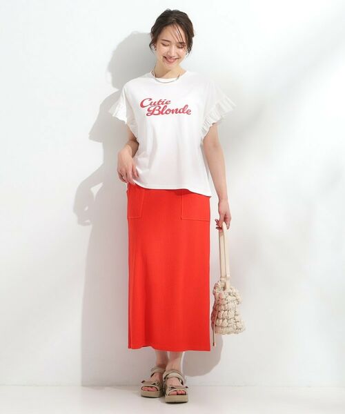 SHOO・LA・RUE / シューラルー Tシャツ | 【S-LL/汗ジミ軽減/ひんやり/UVカット】フリルTシャツ | 詳細7