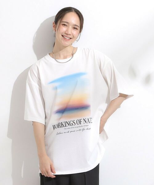 SHOO・LA・RUE / シューラルー Tシャツ | 【ひんやり/汗ジミ軽減/UVカット】プリントアソート BIG Tシャツ | 詳細1