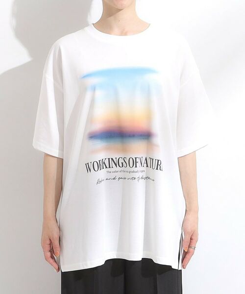 SHOO・LA・RUE / シューラルー Tシャツ | 【ひんやり/汗ジミ軽減/UVカット】プリントアソート BIG Tシャツ | 詳細17