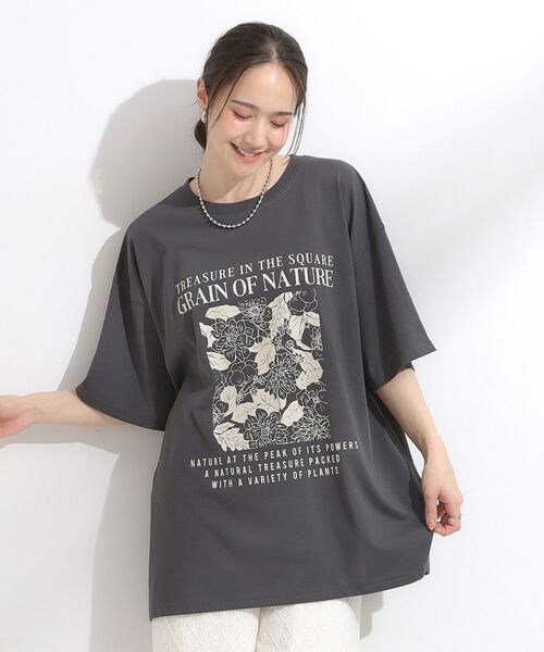 SHOO・LA・RUE / シューラルー Tシャツ | 【ひんやり/汗ジミ軽減/UVカット】プリントアソート BIG Tシャツ | 詳細5