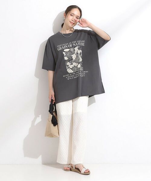 SHOO・LA・RUE / シューラルー Tシャツ | 【ひんやり/汗ジミ軽減/UVカット】プリントアソート BIG Tシャツ | 詳細7