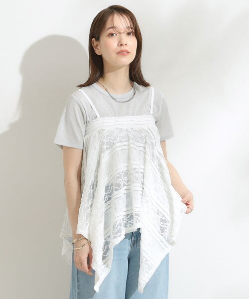 SHOO・LA・RUE / シューラルー キャミソール・チューブトップ | 【2WAY】スカートにもなる イレヘム レースビスチェ | 詳細1