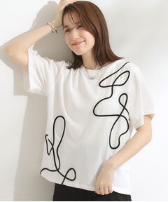 SHOO・LA・RUE / シューラルー Tシャツ | 【S-LL】コーデの主役になる コード刺繍デザインＴシャツ