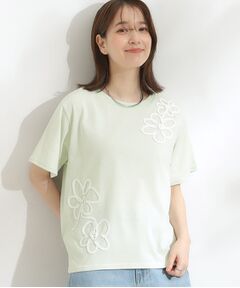 SHOO・LA・RUE / シューラルー Tシャツ | 【S-LL】コーデの主役になる コード刺繍デザインＴシャツ