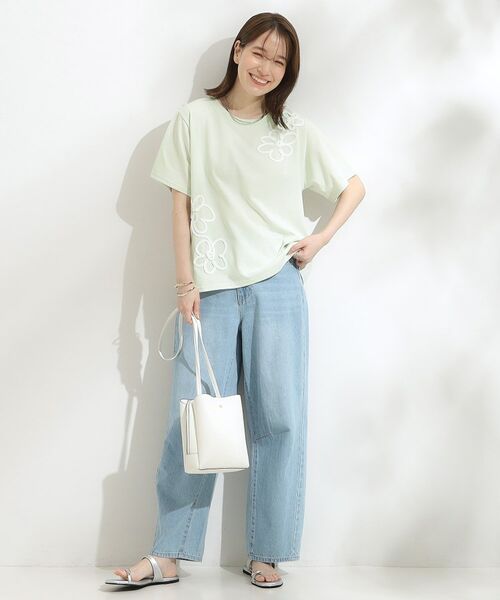 SHOO・LA・RUE / シューラルー Tシャツ | 【S-LL】コーデの主役になる コード刺繍デザインＴシャツ | 詳細11