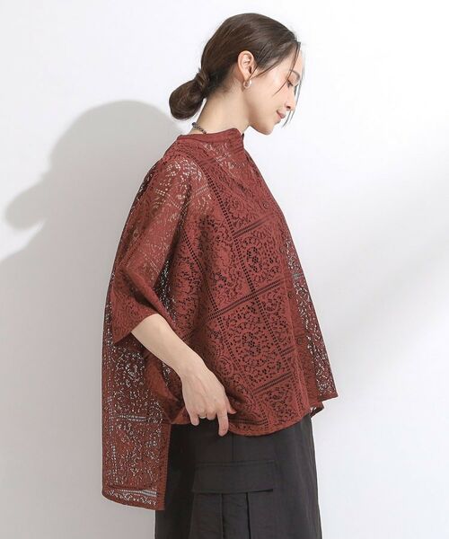 SHOO・LA・RUE / シューラルー シャツ・ブラウス | 大人レトロスタイルに レースポンチョシャツ | 詳細10