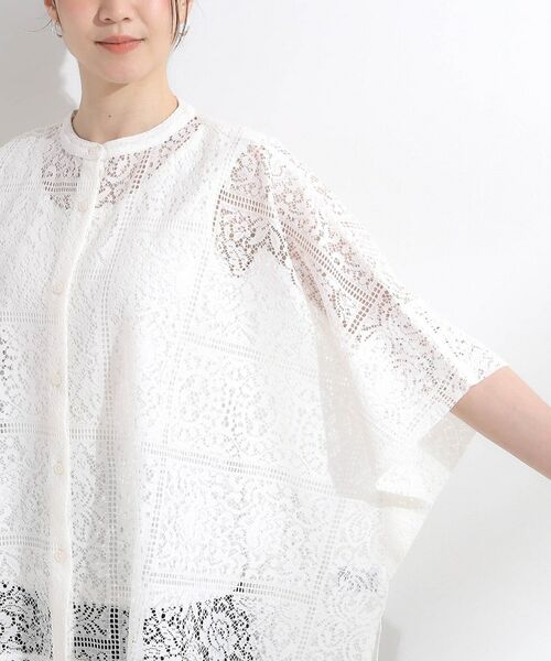 SHOO・LA・RUE / シューラルー シャツ・ブラウス | 大人レトロスタイルに レースポンチョシャツ | 詳細17