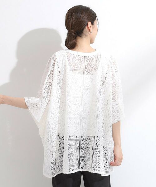 SHOO・LA・RUE / シューラルー シャツ・ブラウス | 大人レトロスタイルに レースポンチョシャツ | 詳細2