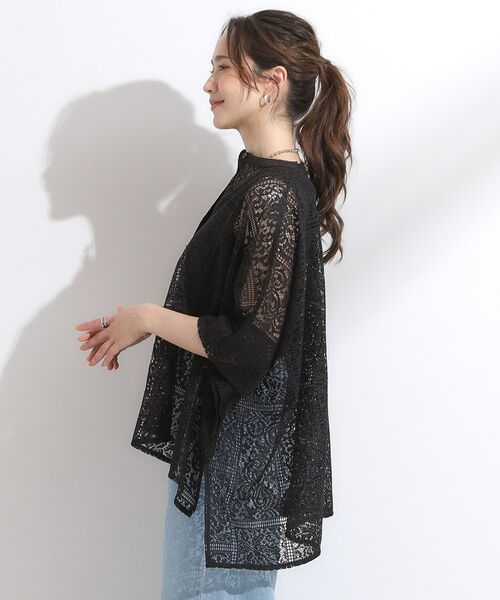 SHOO・LA・RUE / シューラルー シャツ・ブラウス | 大人レトロスタイルに レースポンチョシャツ | 詳細6