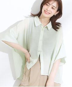 SHOO・LA・RUE / シューラルー シャツ・ブラウス | ゆるっと感がこなれ見え ワッシャーシアー半袖シャツ