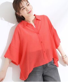 SHOO・LA・RUE / シューラルー シャツ・ブラウス | ゆるっと感がこなれ見え ワッシャーシアー半袖シャツ