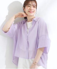 SHOO・LA・RUE / シューラルー シャツ・ブラウス | ゆるっと感がこなれ見え ワッシャーシアー半袖シャツ