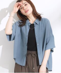 SHOO・LA・RUE / シューラルー シャツ・ブラウス | ゆるっと感がこなれ見え ワッシャーシアー半袖シャツ