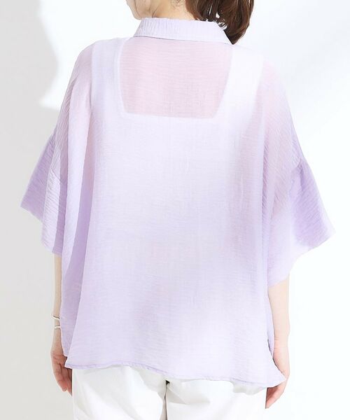 SHOO・LA・RUE / シューラルー シャツ・ブラウス | ゆるっと感がこなれ見え ワッシャーシアー半袖シャツ | 詳細27