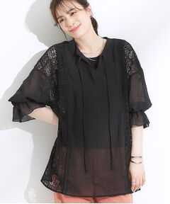 SHOO・LA・RUE / シューラルー シャツ・ブラウス | 【着丈選べる】一枚でこなれ見え サイドレースブラウス