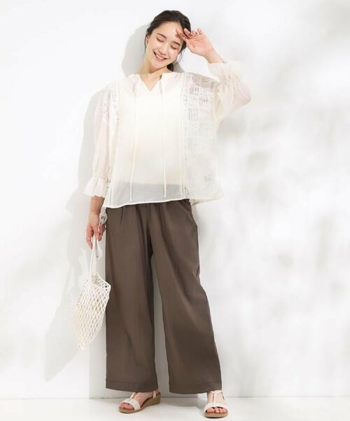SHOO・LA・RUE / シューラルー シャツ・ブラウス | 【着丈選べる】一枚でこなれ見え サイドレースブラウス | 詳細13