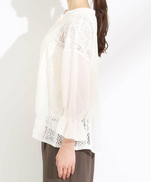 SHOO・LA・RUE / シューラルー シャツ・ブラウス | 【着丈選べる】一枚でこなれ見え サイドレースブラウス | 詳細18