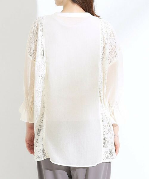 SHOO・LA・RUE / シューラルー シャツ・ブラウス | 【着丈選べる】一枚でこなれ見え サイドレースブラウス | 詳細19