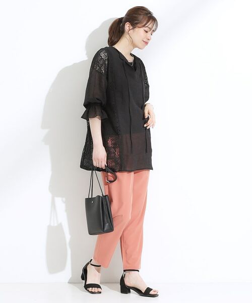 SHOO・LA・RUE / シューラルー シャツ・ブラウス | 【着丈選べる】一枚でこなれ見え サイドレースブラウス | 詳細3