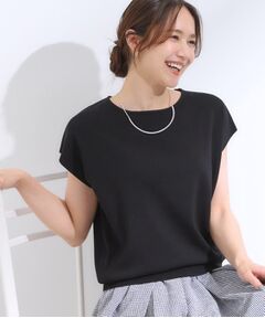 SHOO・LA・RUE / シューラルー ニット・セーター | 【洗える/S-LL/ひんやり】さらりと好印象　総針フレンチスリーブニット